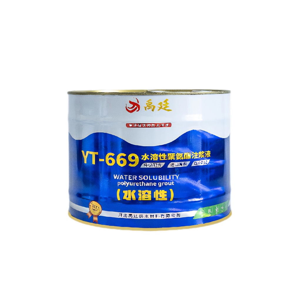 Water-based polyurethane grout for crack injection